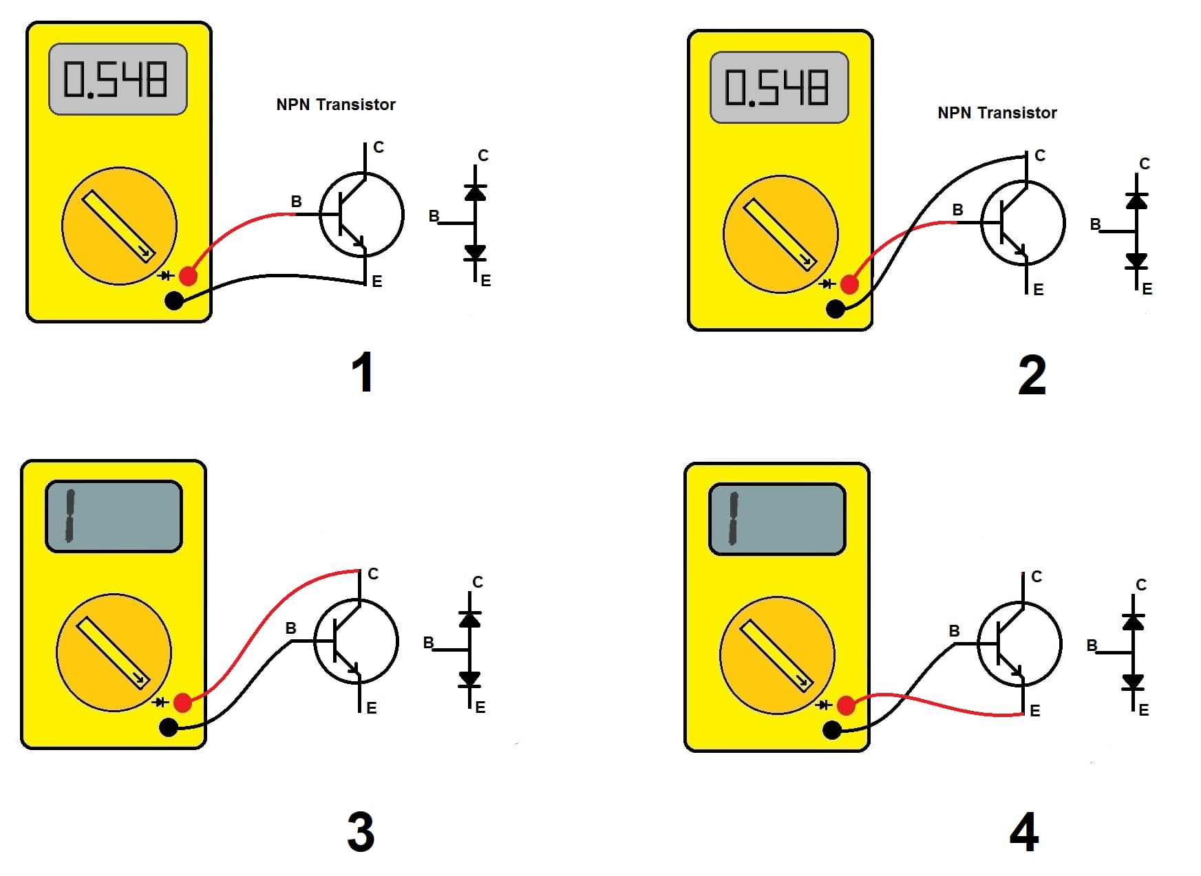 Using Multimeter with NPN Transistor