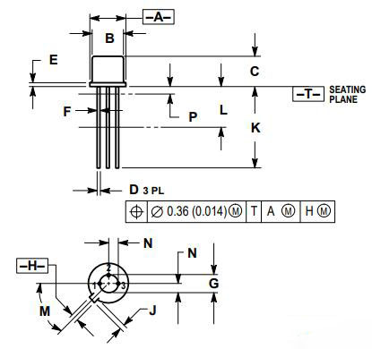 2N2369 Package Dimensions